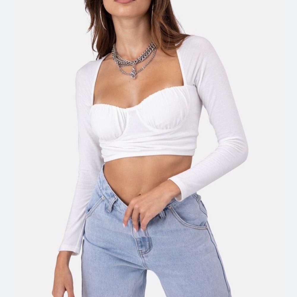 Adika long sleeve crop top